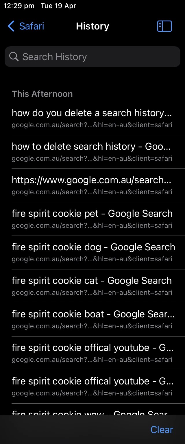 How do you delete a search history?.. Fandom
