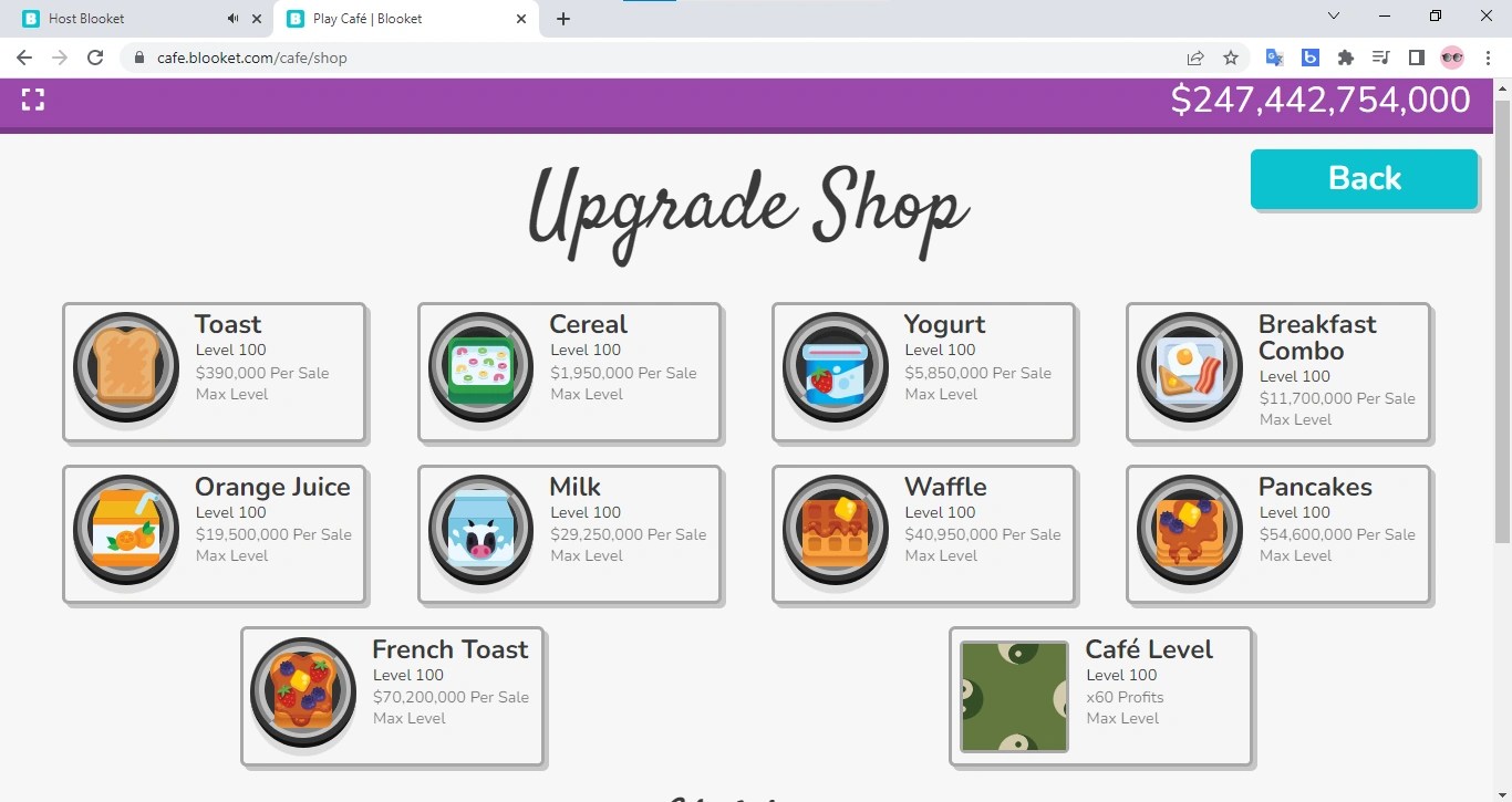 Blooket Overpowered Upgrade Shop Cafe Fandom