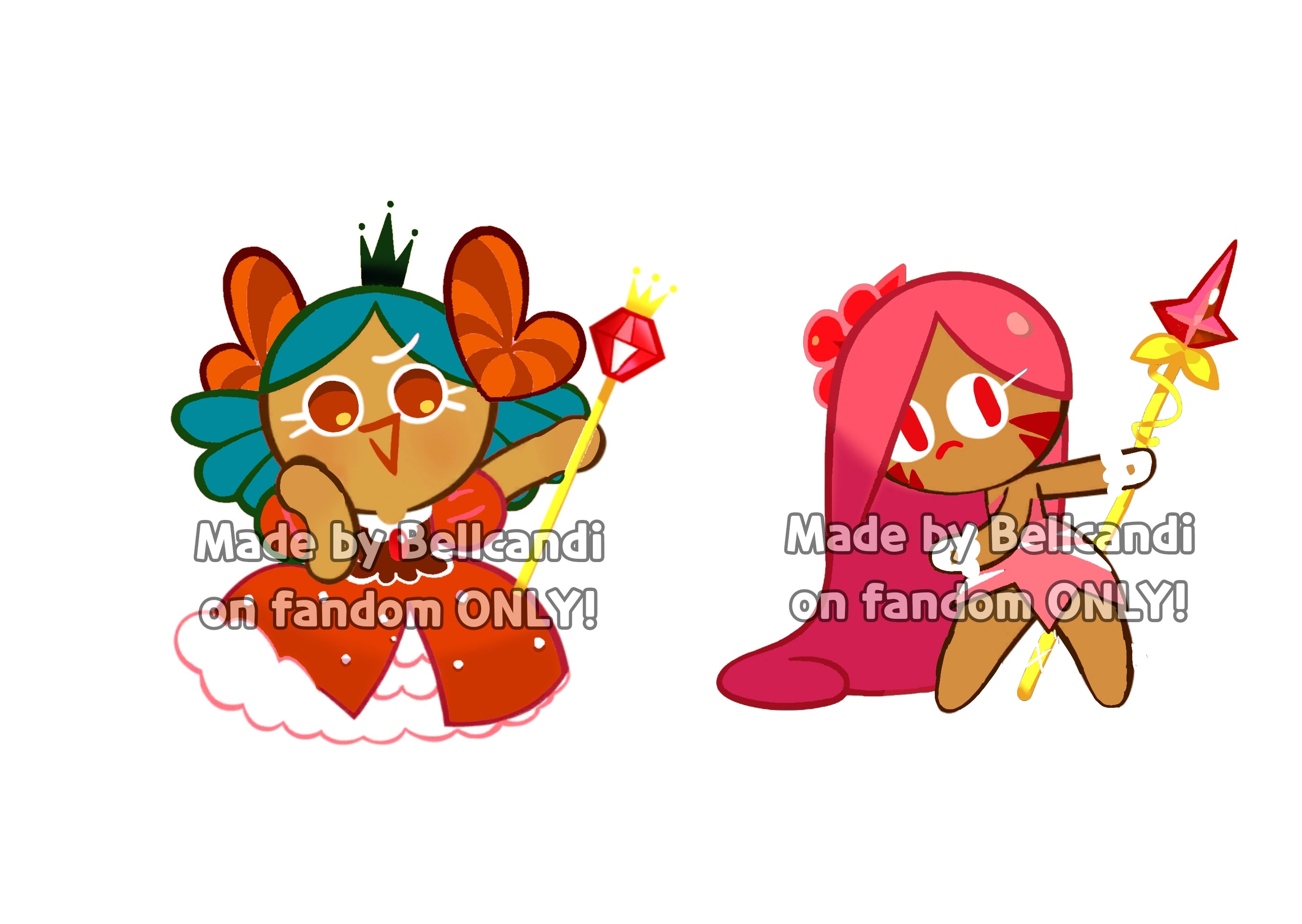 Badly color swapped fanart of tiger lily cookie and princess cookie Fandom