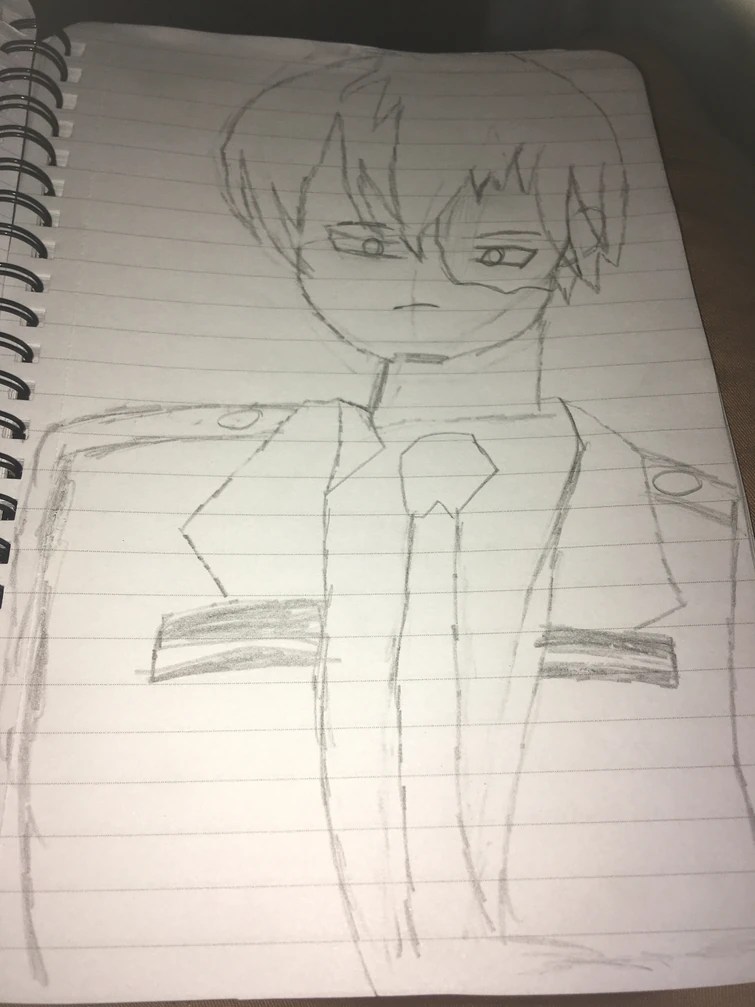 I tryed to draw todoroki but it turned out bad ️?(please dont hate i