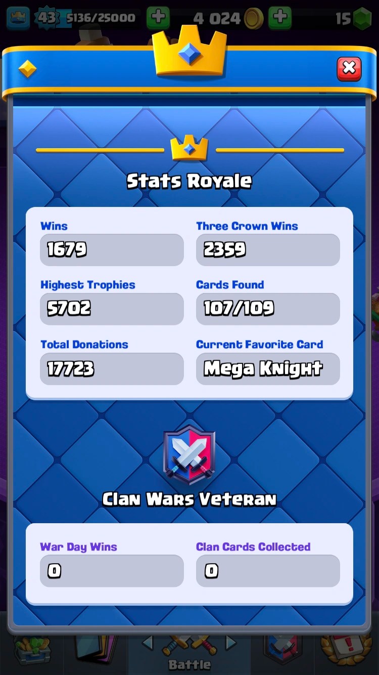 Stats Royale! What are yours? (Trying to get back to CR) Fandom