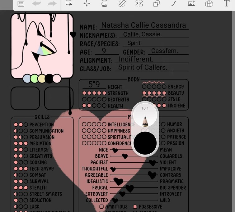 cassie's wip of her character template Fandom