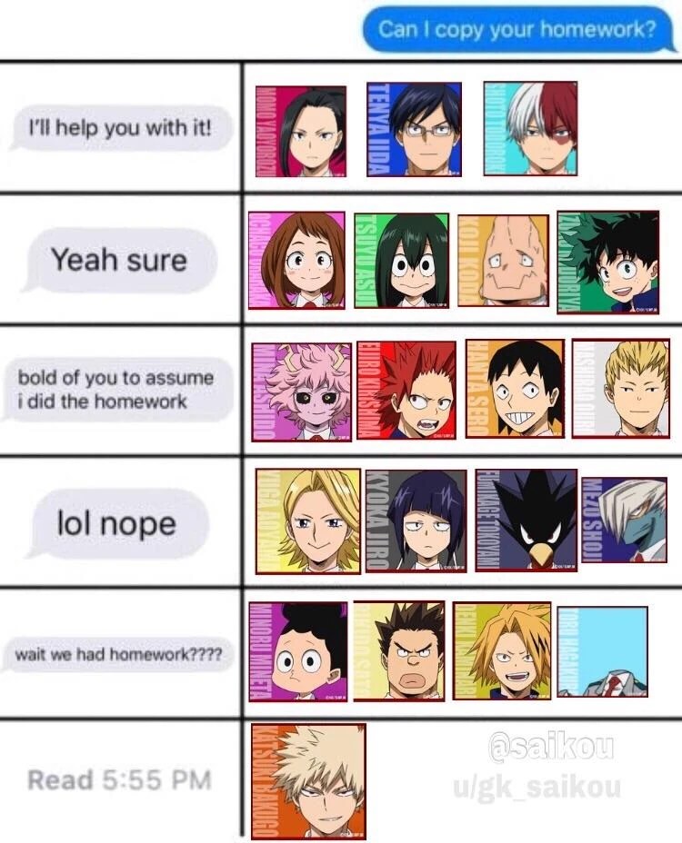 Hey Can I Copy Your Oneshota Homework Can I Copy Your Homework