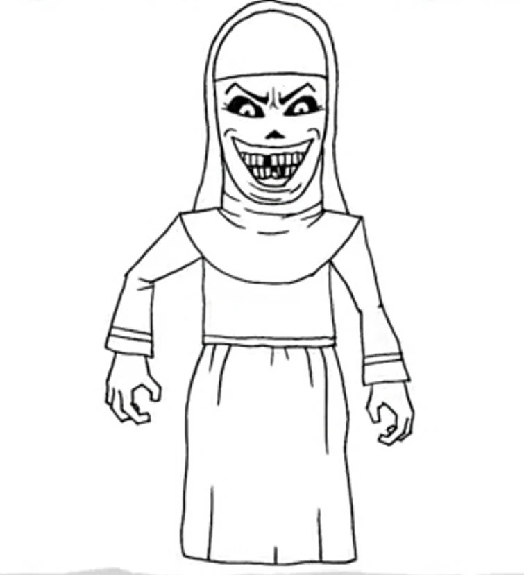 Evil Nun Coloring Page Fandom