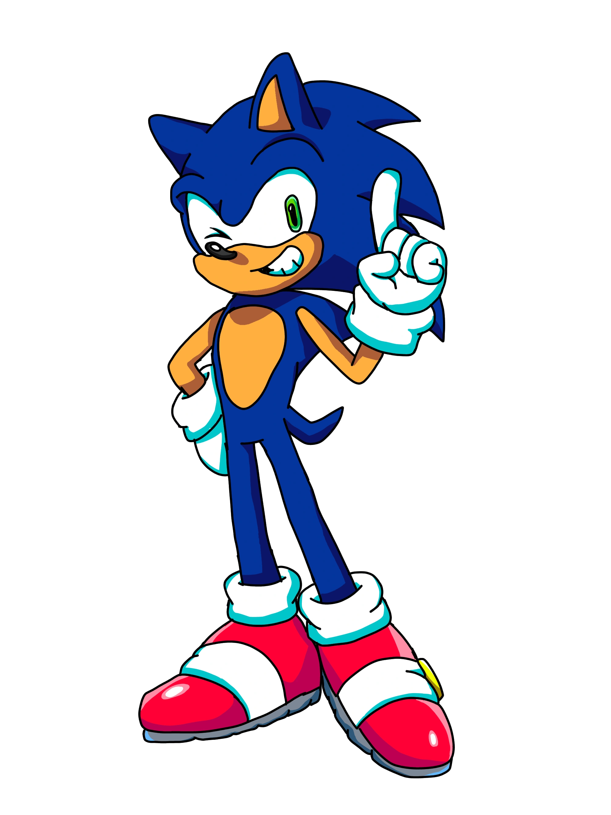 A cool Sonic trace I made on Ibis Paint X from a DA picture Fandom