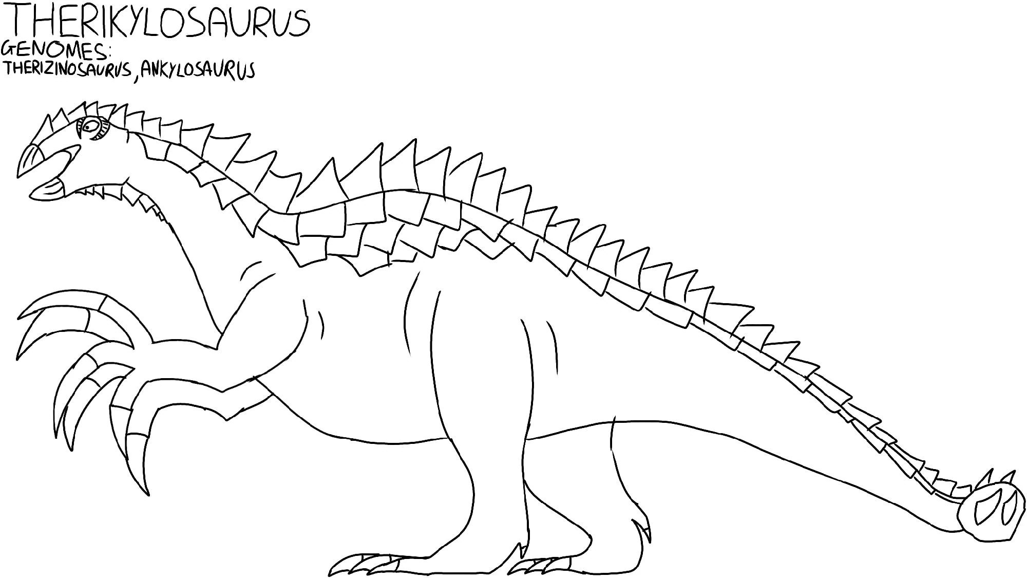 Therizinosaurus Coloring Pages