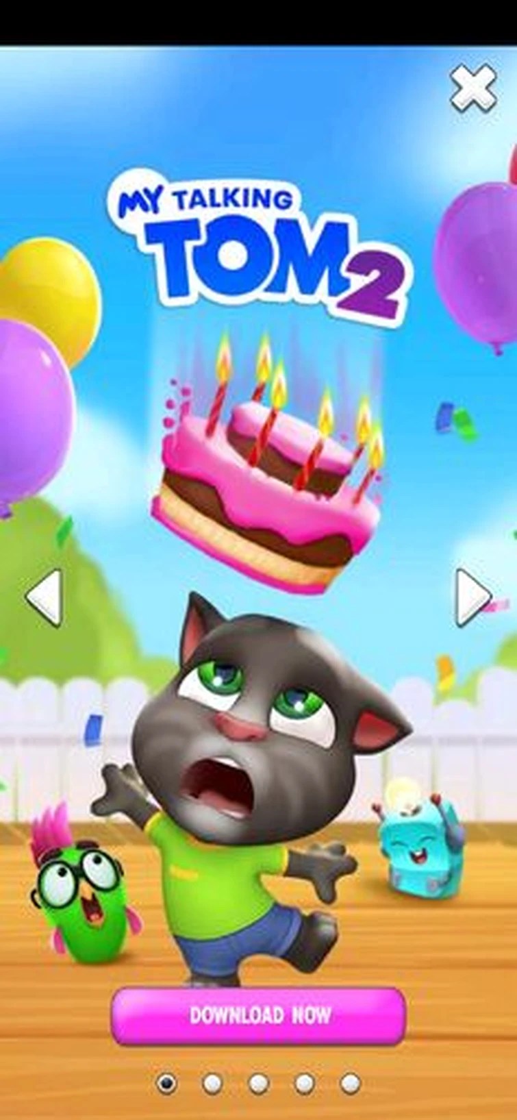 I tried recreating My Talking Tom 2 birthday ads in game Fandom