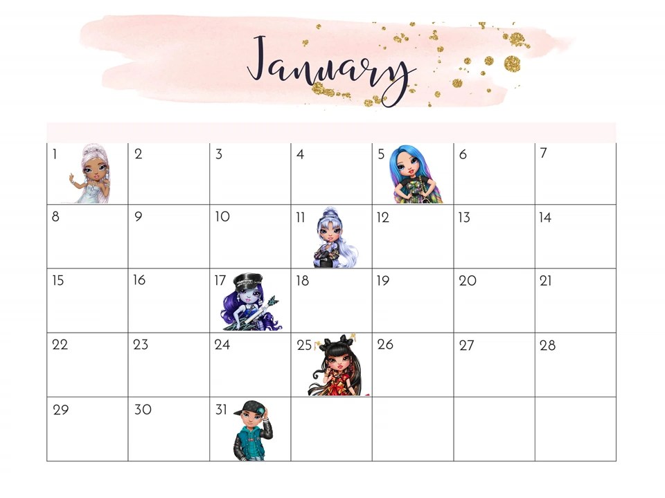 Birthday Calendar January Fandom