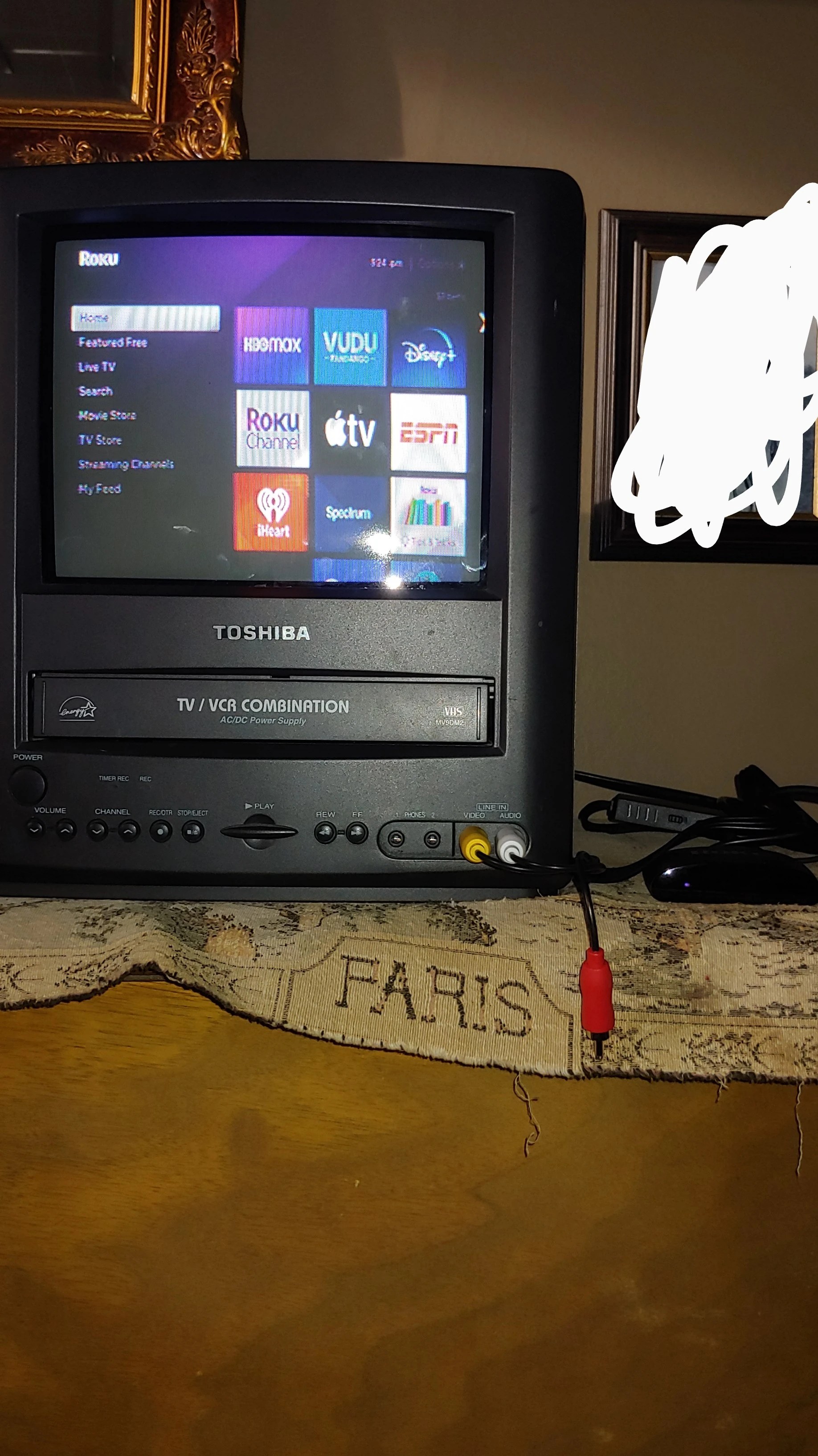 I plugged in a roku into an old tv from my grandparents Fandom