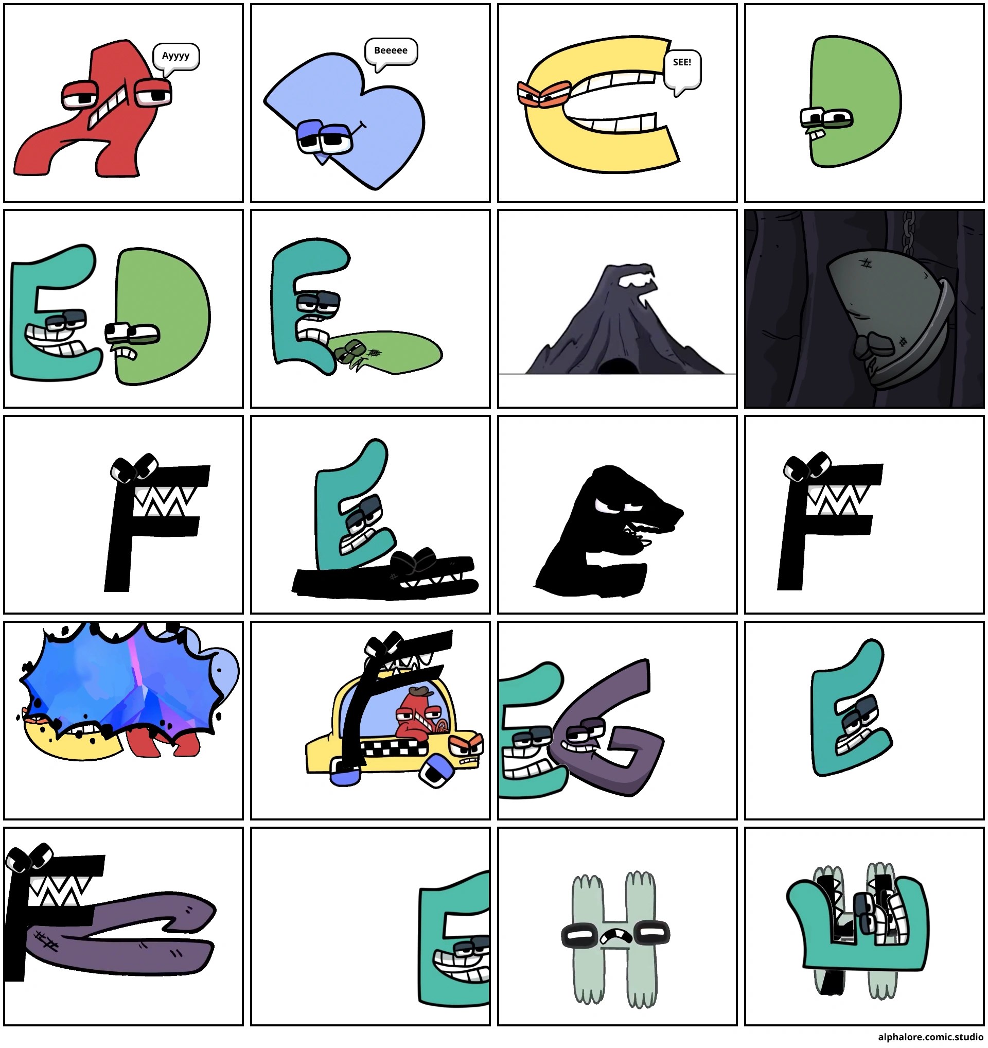 Alphabet Lore If E Was The ''Villain'' Part 1 Fandom