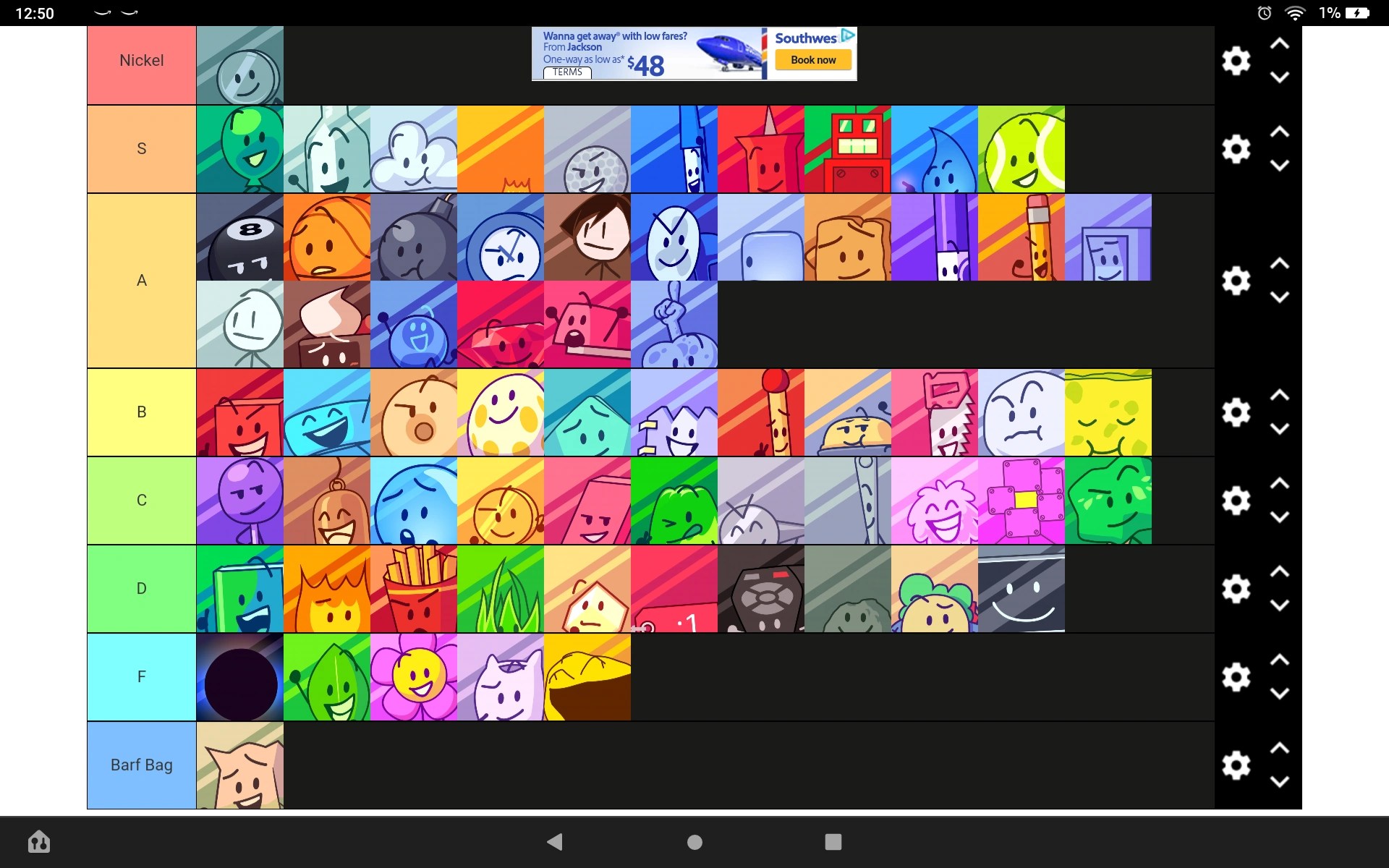 My controversial BFB/TPOT tierlist Fandom