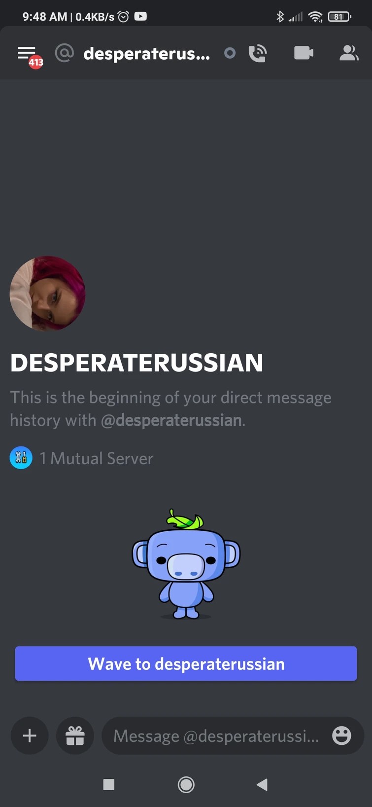 Should i dm her message Fandom