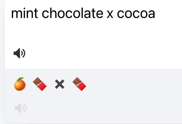 what would mintcocoa (mint choco x cocoa) look like in emoji