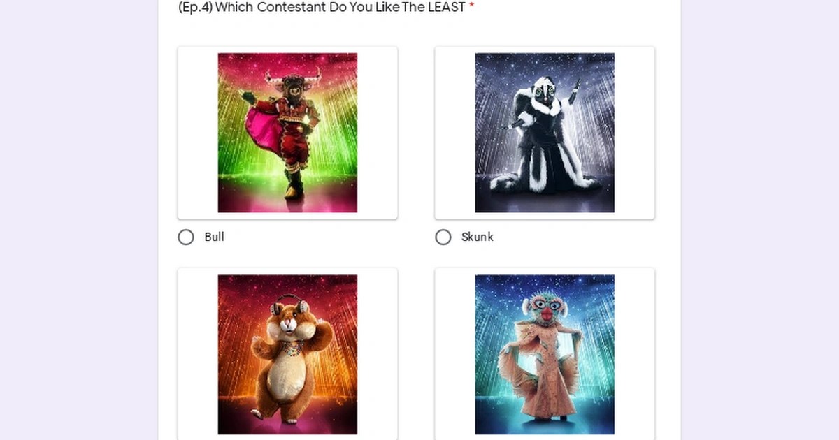 Masked Singer S6 Veiwer Voting (4/5) Fandom