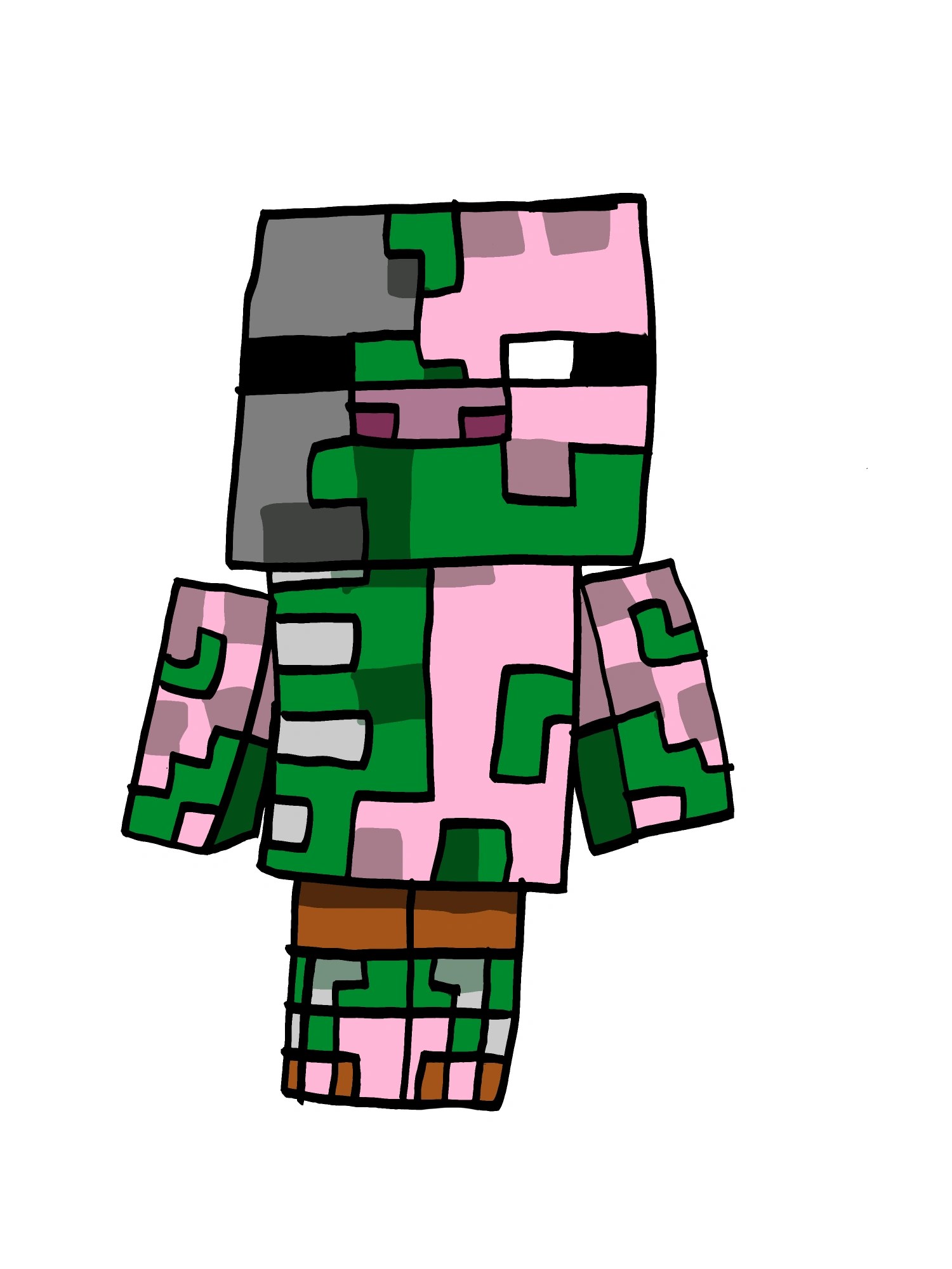 My drawing of a Zombie Pigman Fandom