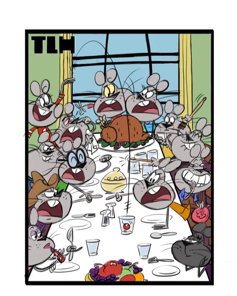 Early concept artwork for the pitch bible for 'The Loud House' (from