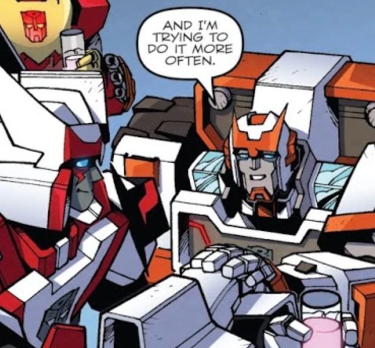 Ratchet and Drift are drawn gazing at each other so softly in Lost