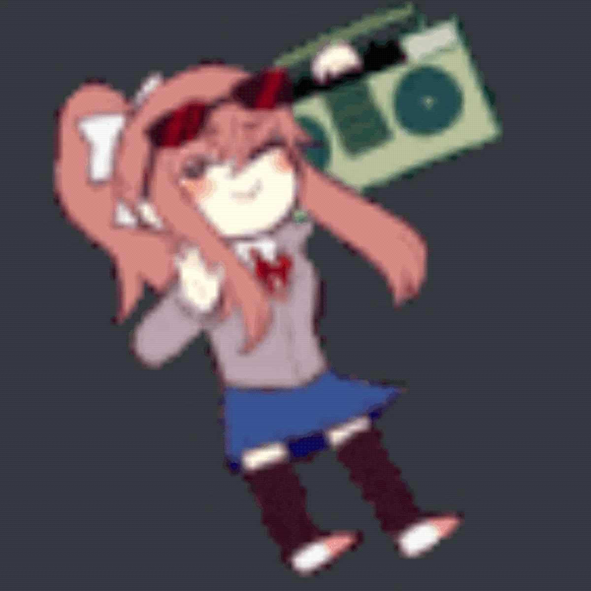 Vibe with the low quality Monika gif Fandom
