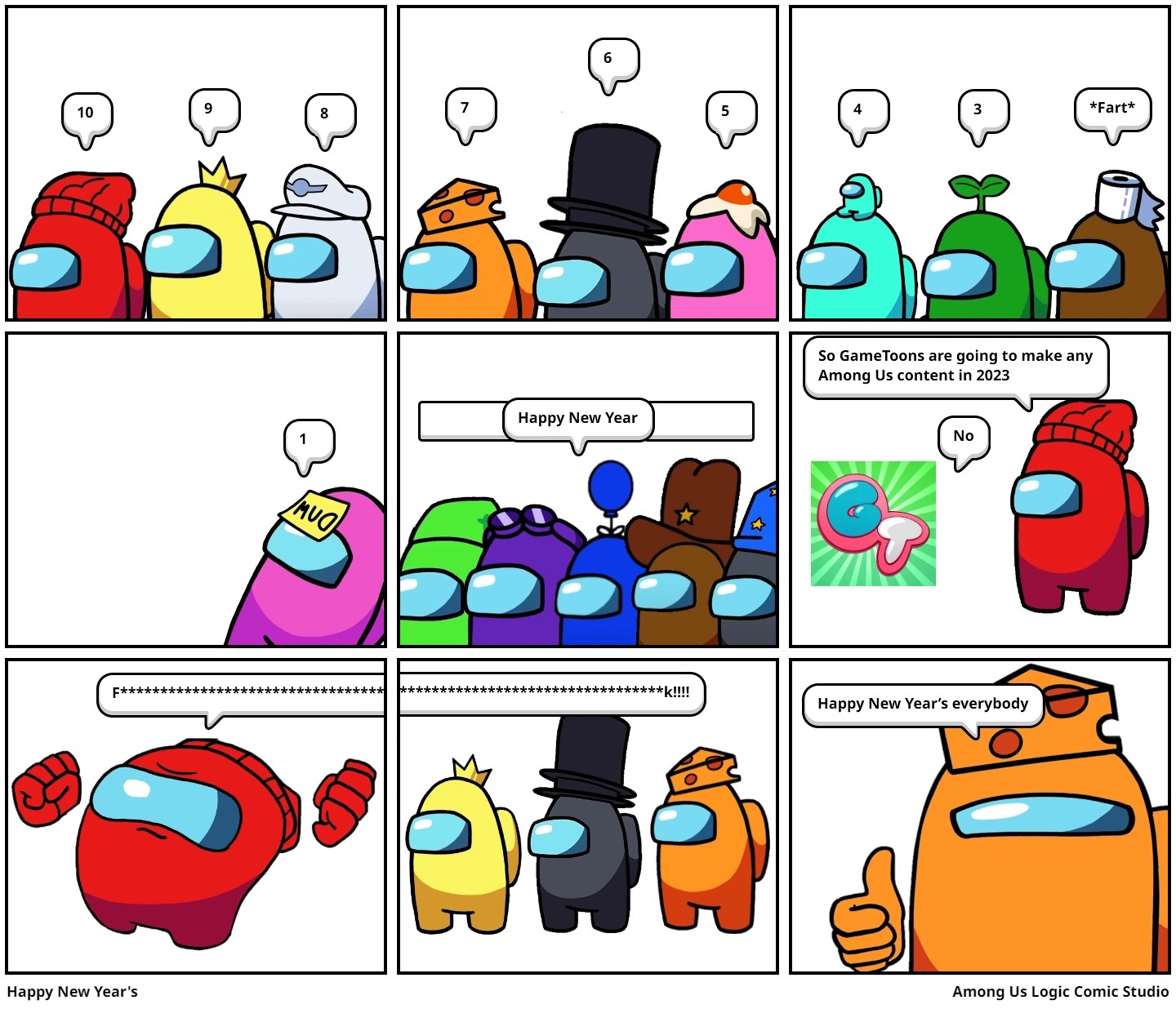 Among Us Logic Comic Happy New Year’s Fandom