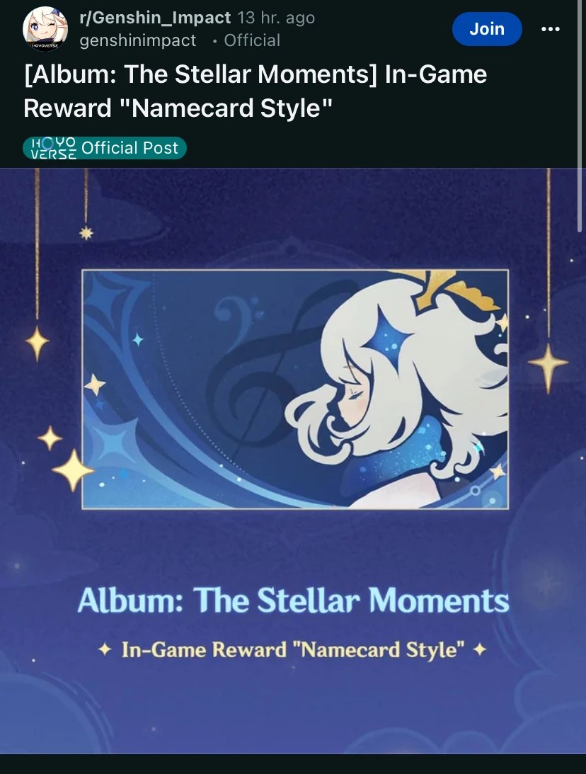 stellar moments namecard Fandom