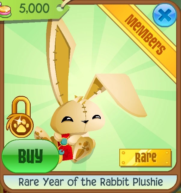 Rare Year of the Rabbit Plushie Animal Jam Classic Wiki Fandom