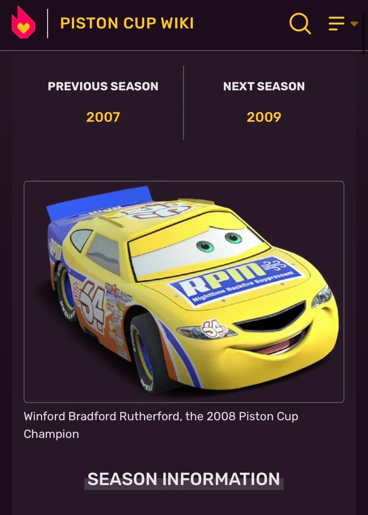 Discuss Everything About Piston Cup Wiki | Fandom