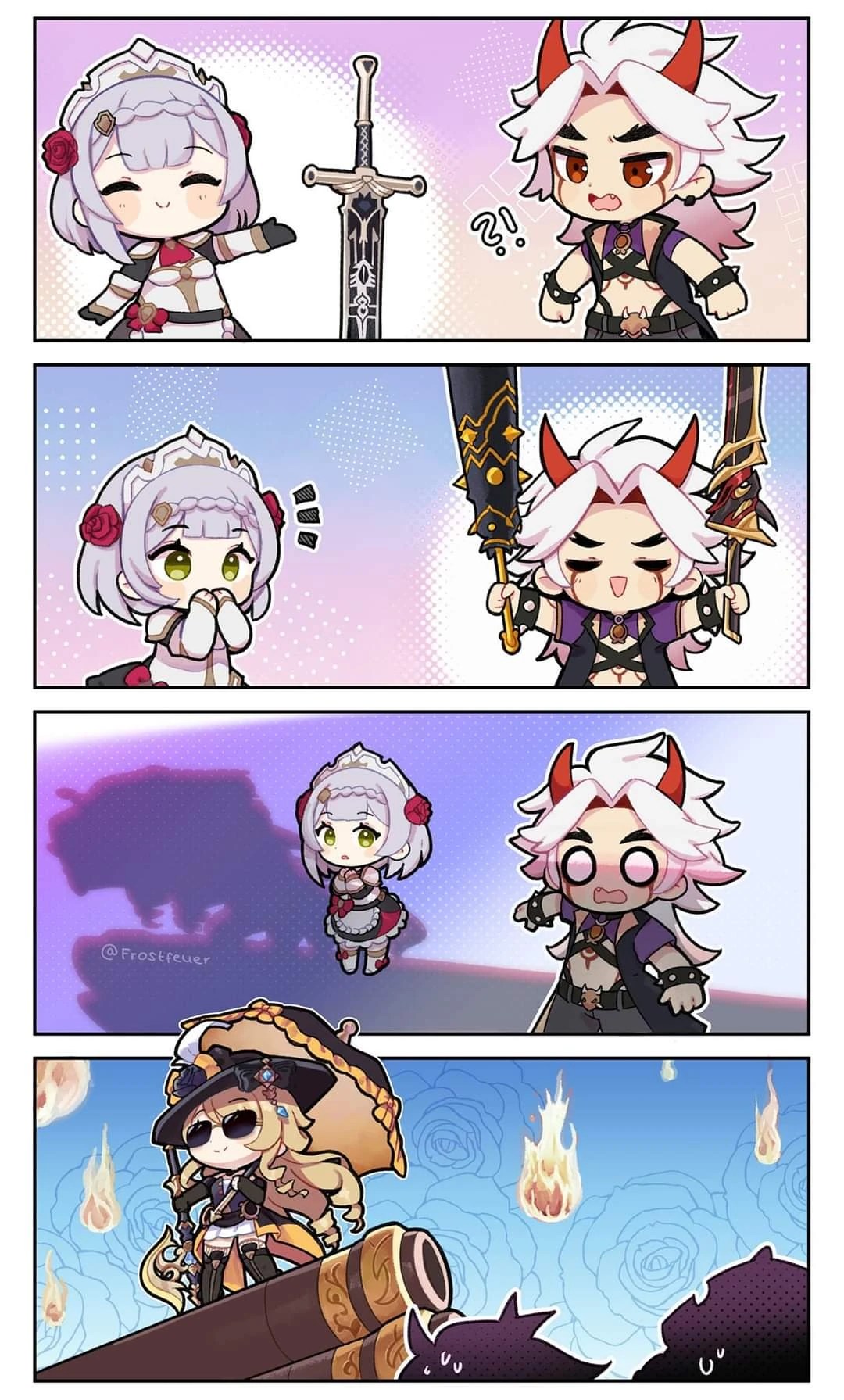 A Rare Photo of Navia Powercreeping the Entire Geo Characters Fandom