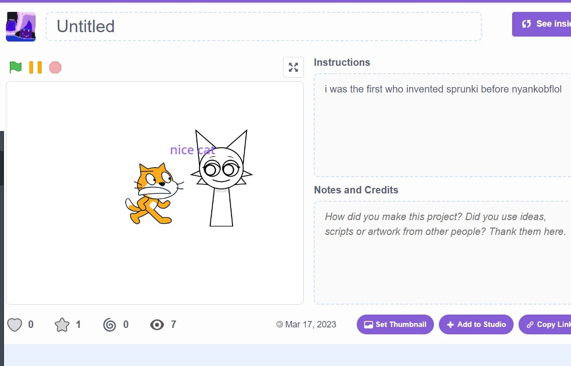 fun fact i was the first one who invented sprunki Fandom