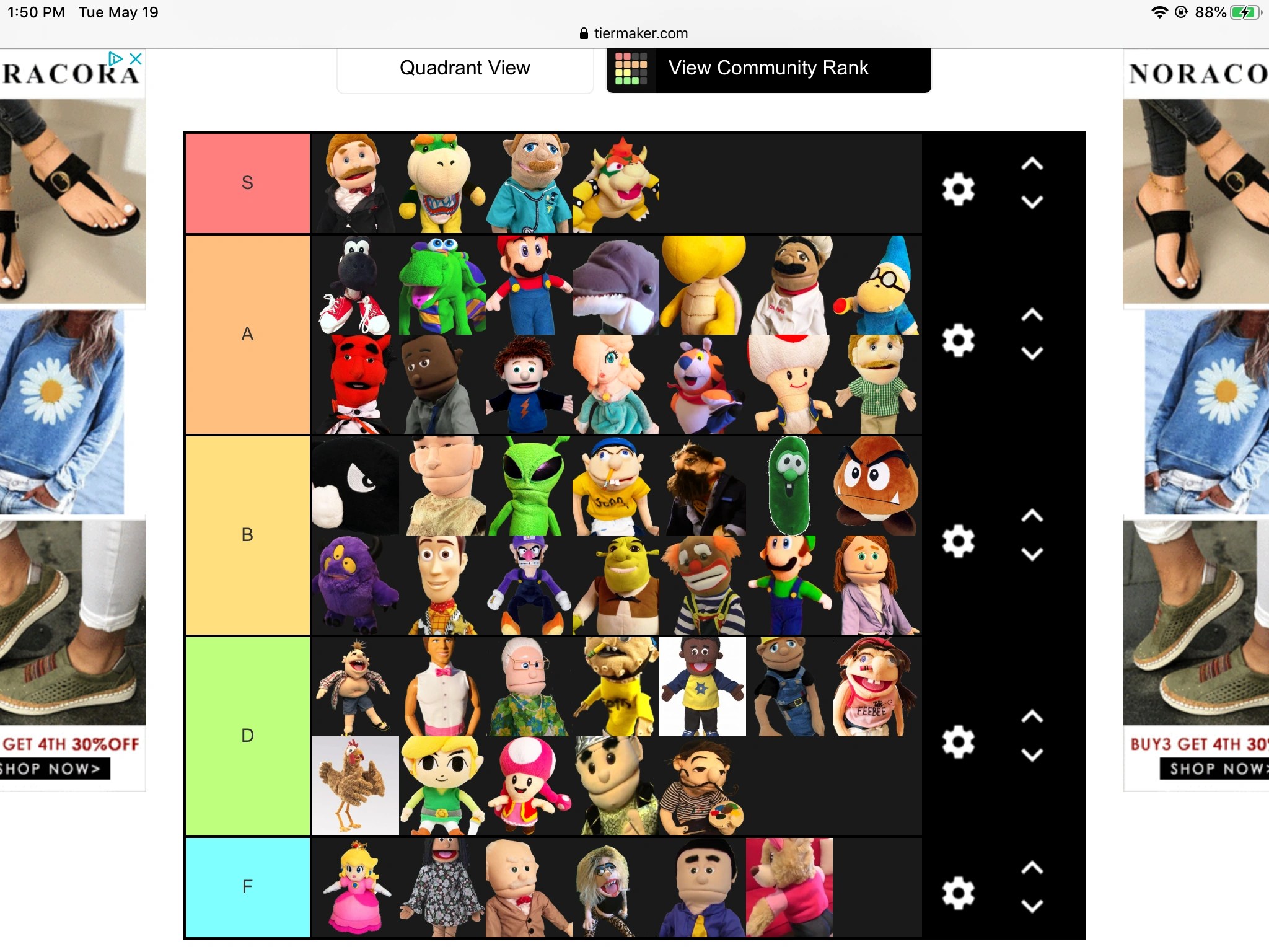 my sml tier list Fandom