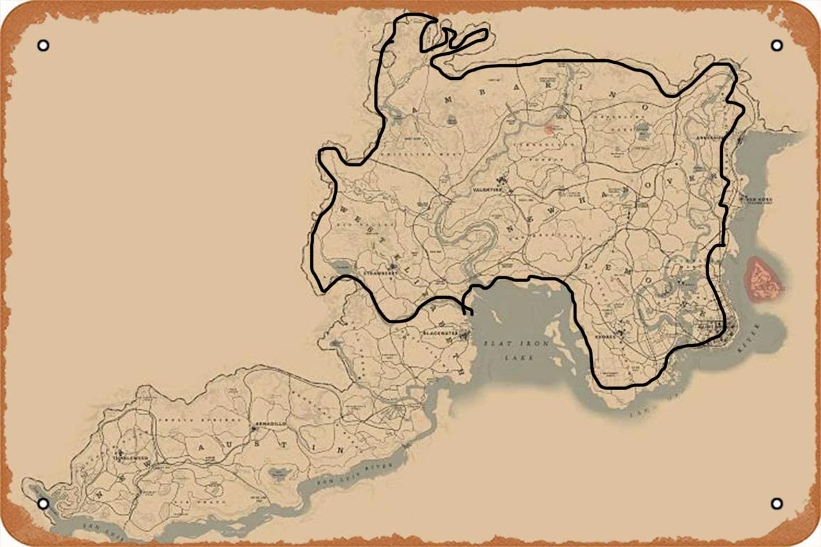 What happened to the rest of the map in RDR1 Fandom
