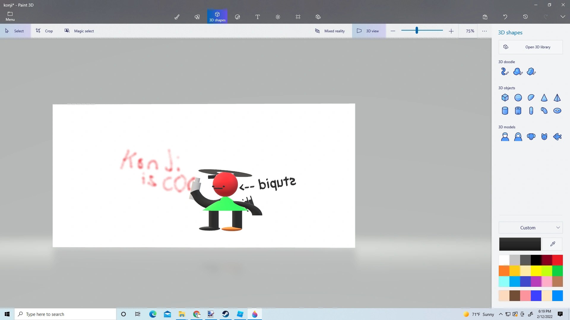 caught konji doing graffiti on my paint 3d project Fandom