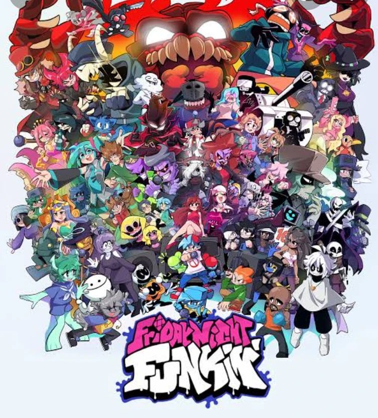 Here is some fnf wallpaper art I found on an app Fandom