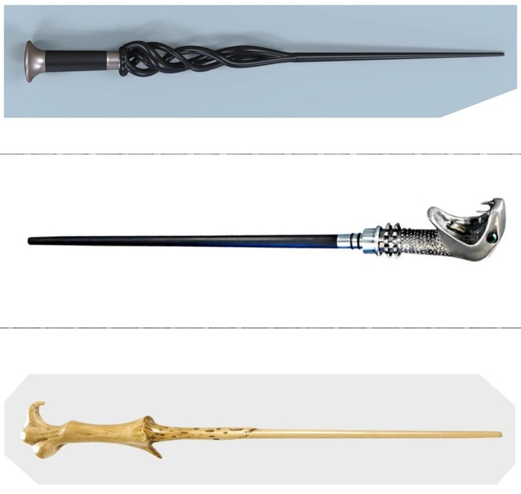 Coolest looking wand? 1. Albus Dumbledore, 2. Lucius Malfoy, 3. Lord