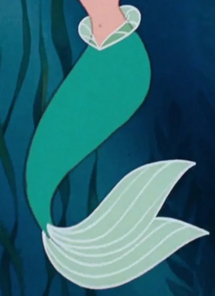 what shade of green are ariel's tail fins Fandom