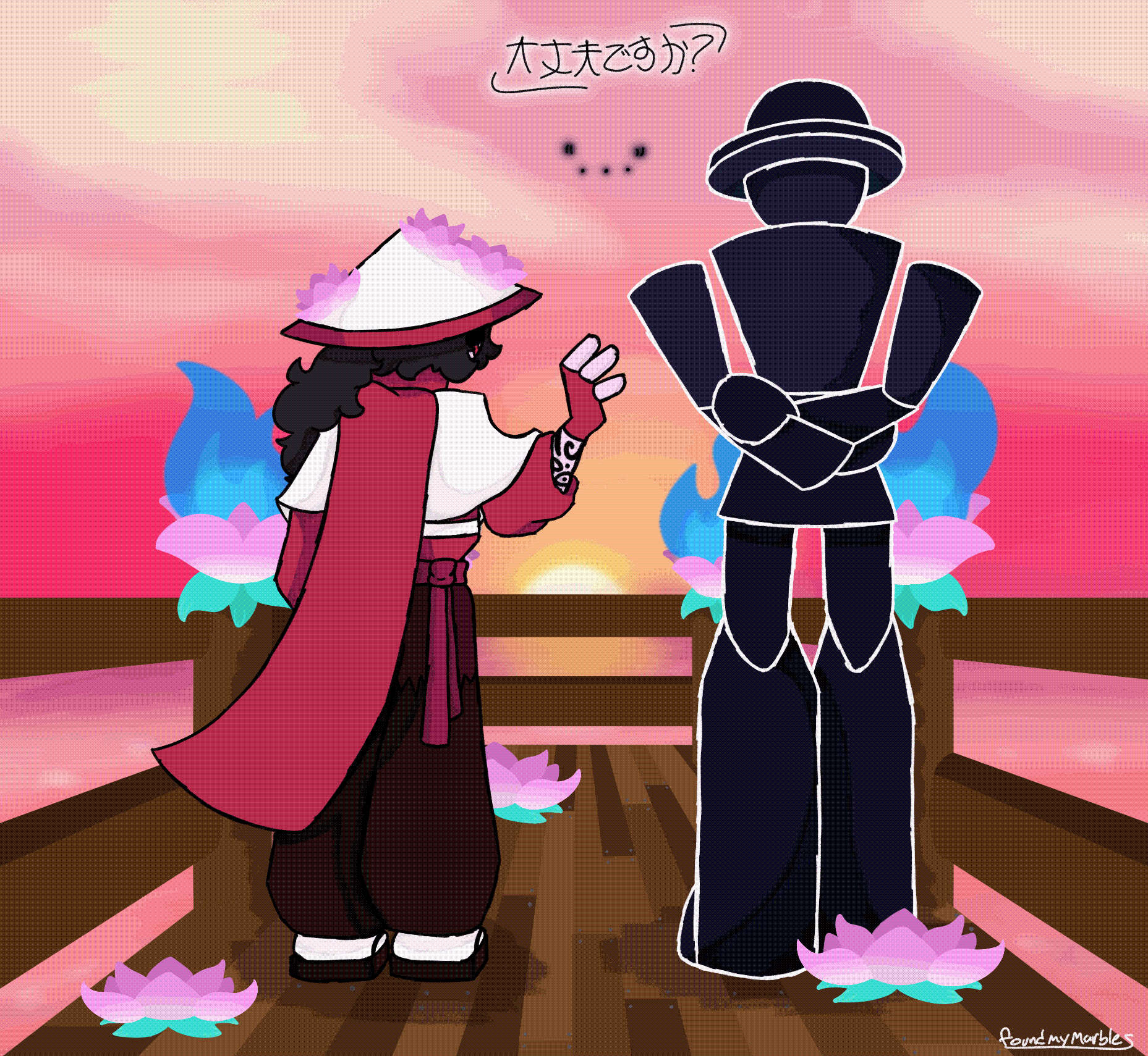 “are you okay?” (stadium and popcorn edition fanart) Fandom