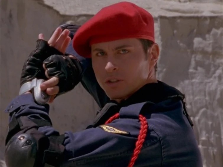 In the WF episode Forever Red why does Wes from Time Force have a red