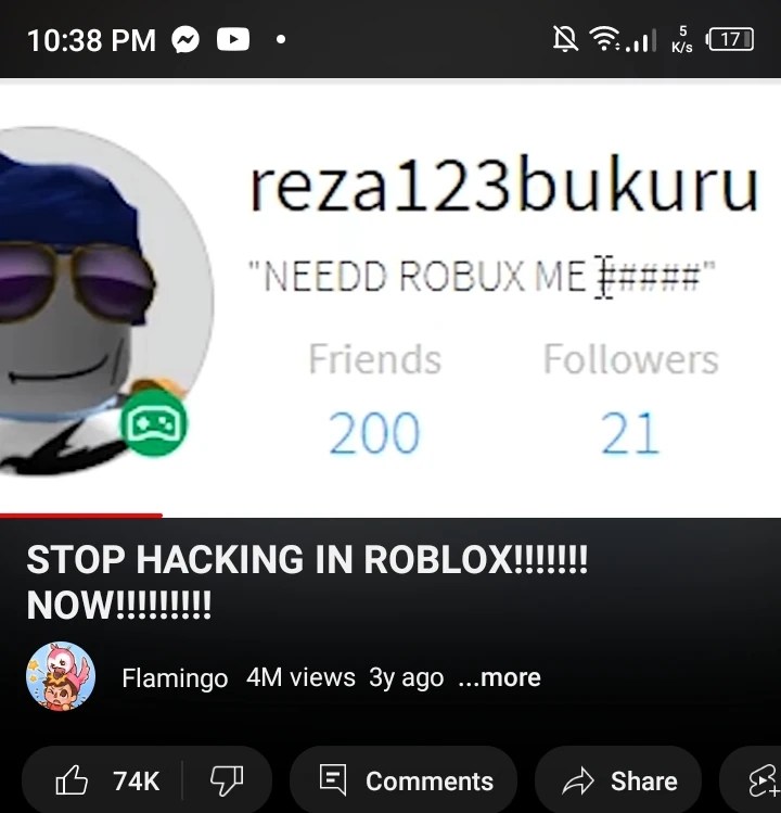 Reza's Roblox Username at flamingo video Fandom