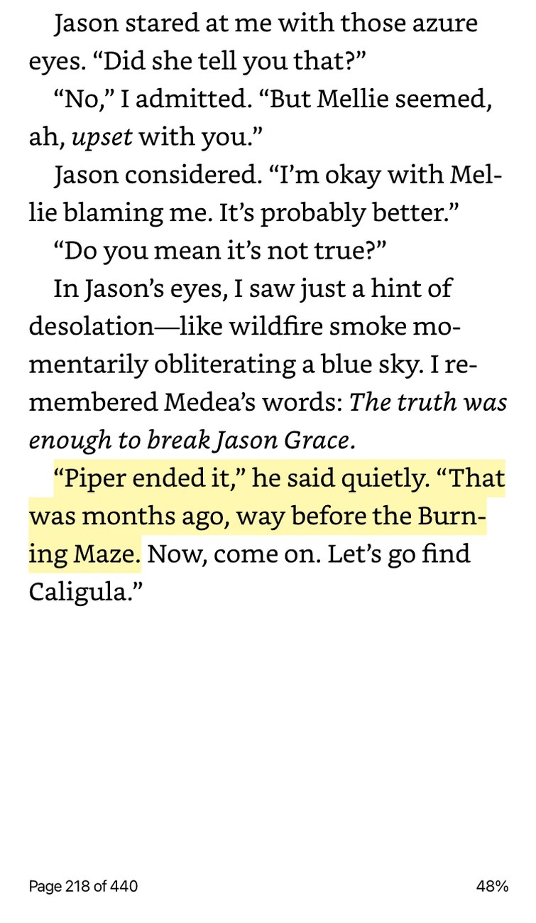 Theory on Piper and Jason’s Breakup Fandom
