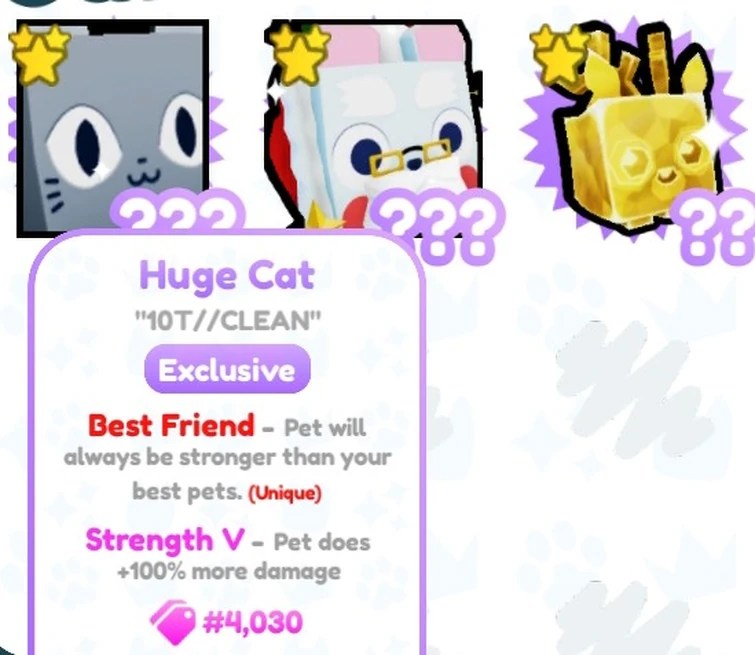 Trading og huge cat (CLEAN SERIAL AND NOT ON DUPE LIST) + HSP + gold