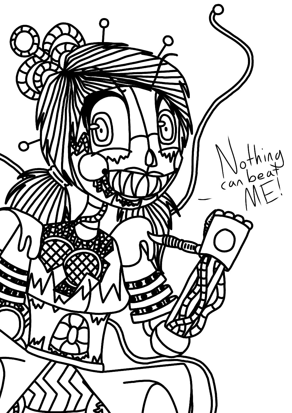 Cuphead styled Scrap Baby coloring page! Fandom