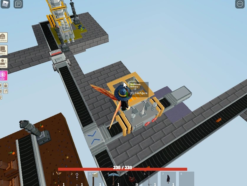 here is my red bronze auto farm (took 30 minutes to plan and build )its