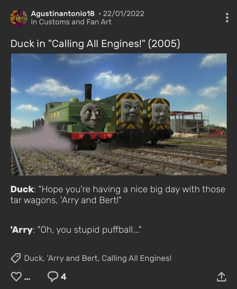 What if Duck was Actually in Calling All Engine Fandom