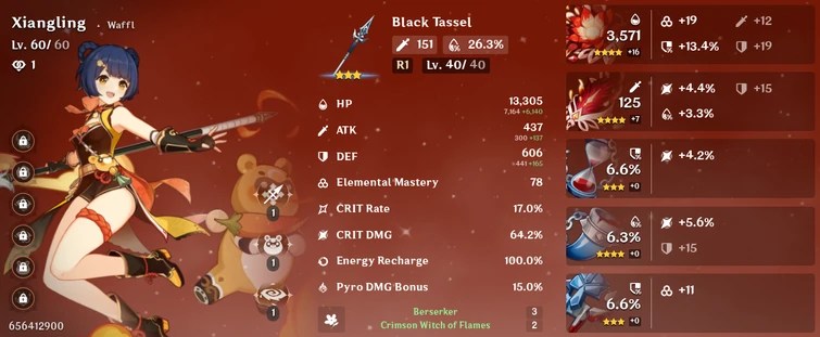 Might as well show my Xiangling build right | Fandom