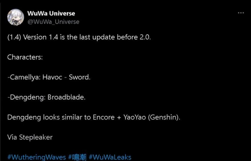 NOTES: LEAKED CONTENT FOR WUWA | Fandom