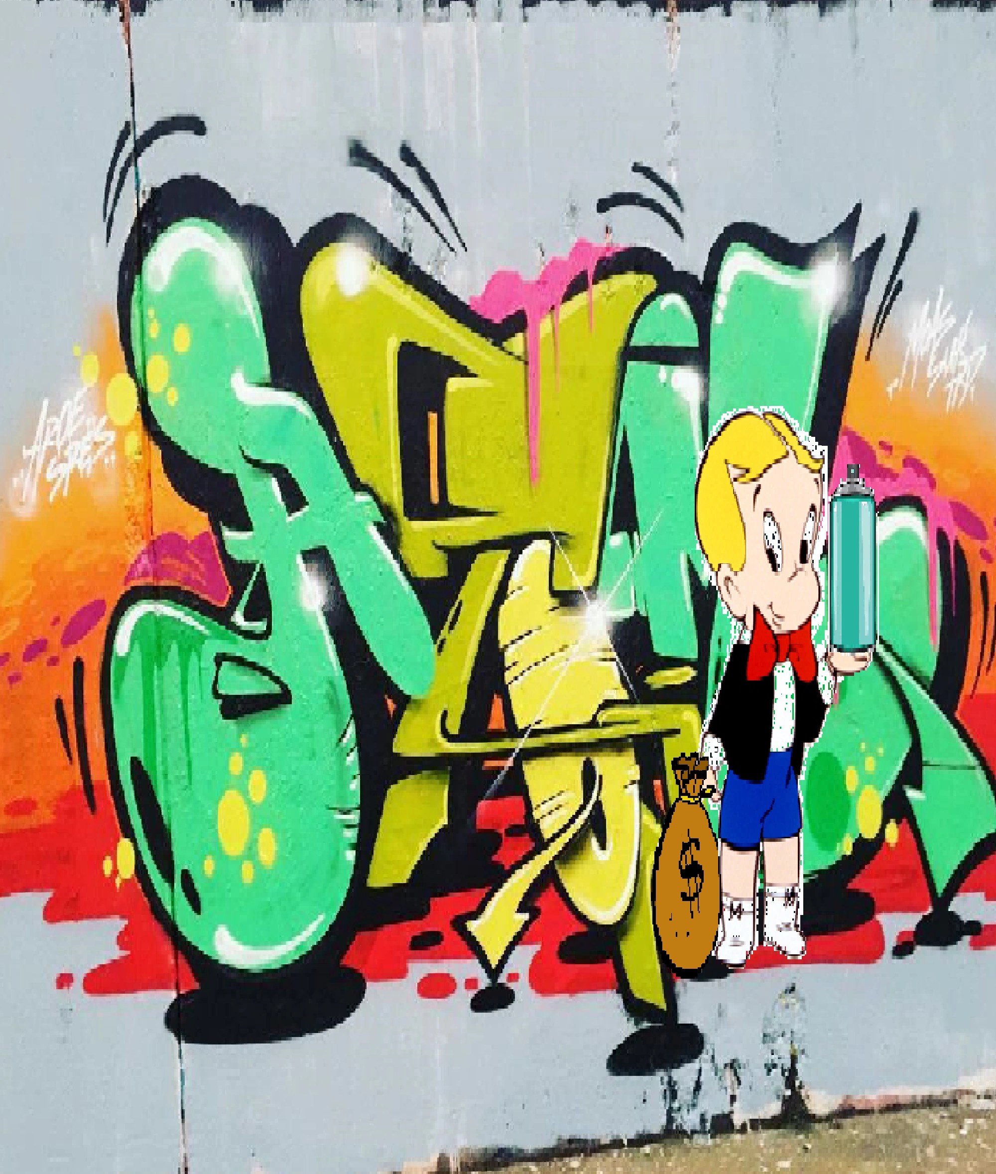 Canvas Mural Art Graffiti Richie Rich Shape Mural Wall Art Street Art Art Stuff Hub Ideas Wiki Fandom