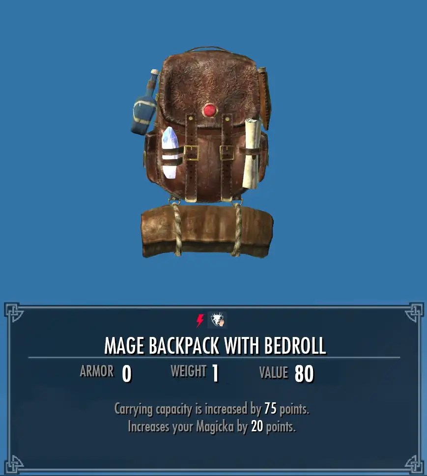 Mage Backpack with Bedroll Legacy of the Dragonborn Fandom