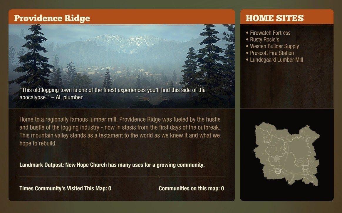 Providence Ridge State of decay 2 Wiki Fandom