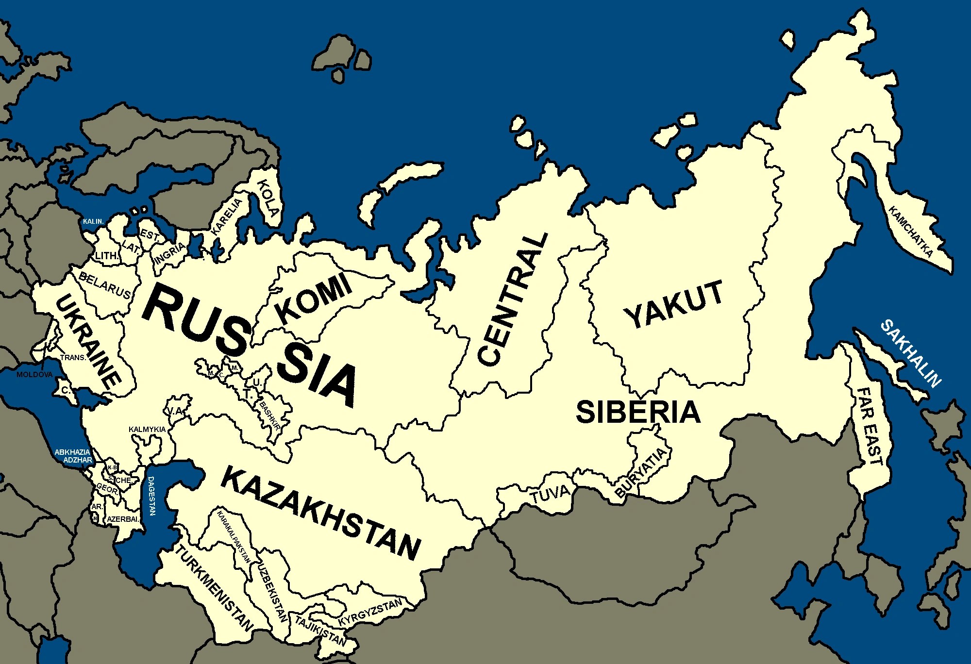 Russian Revolution Map