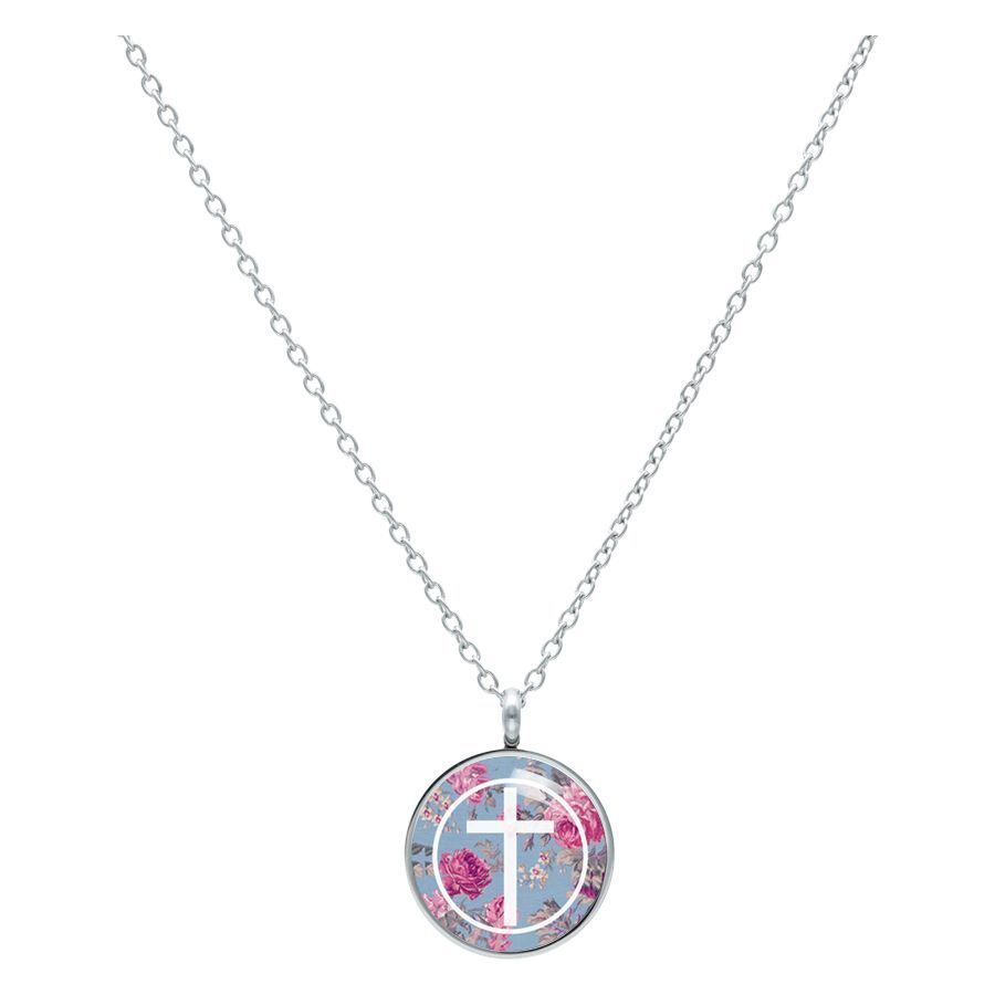 Cross Roses Blue Necklace › The Wildcat Collection
