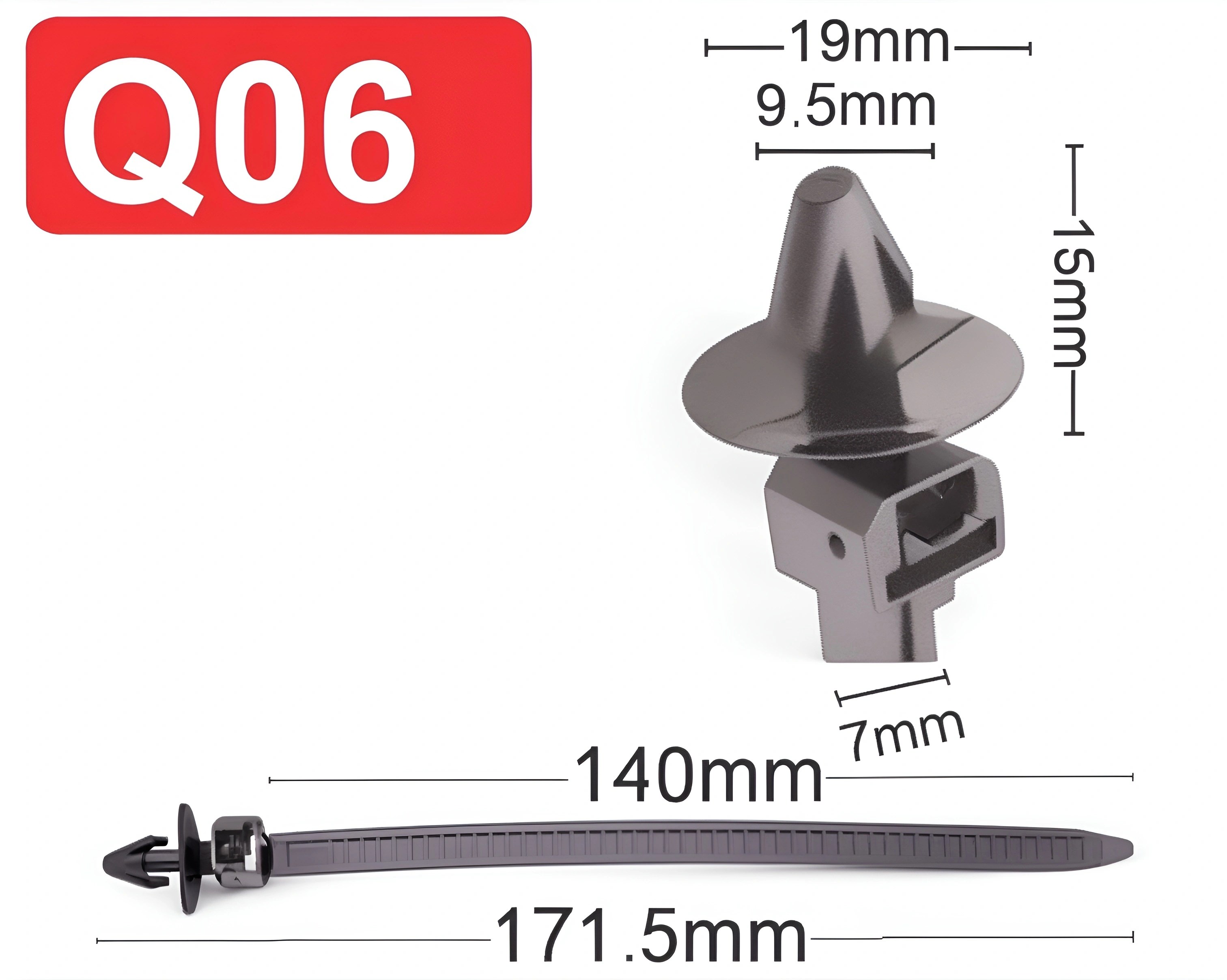 Clip with TyRap Q06 50 pcs IGTuningMiami Car Accessories Wholesale